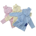 Pastel Fleece Hooded Bath Robe (B, P, Y)